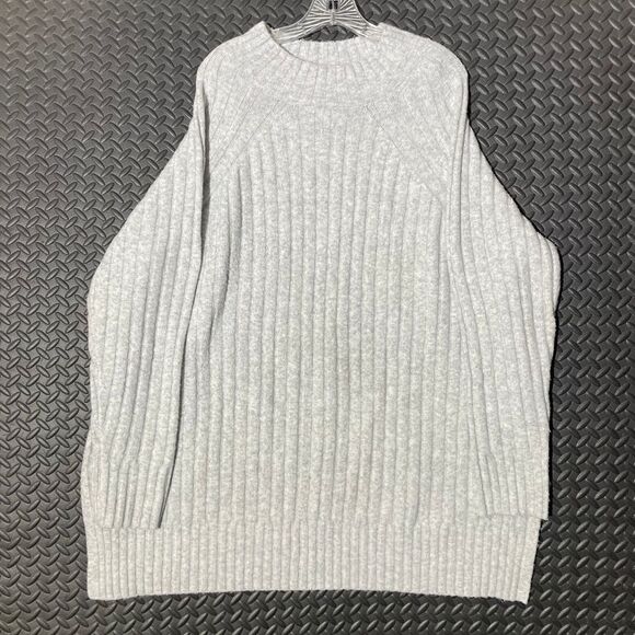 Ava & Viv Gray Cable‎ Knit Casual Warm Pullover Acrylic Blend Sweater Women's 1X - Picture 1 of 7